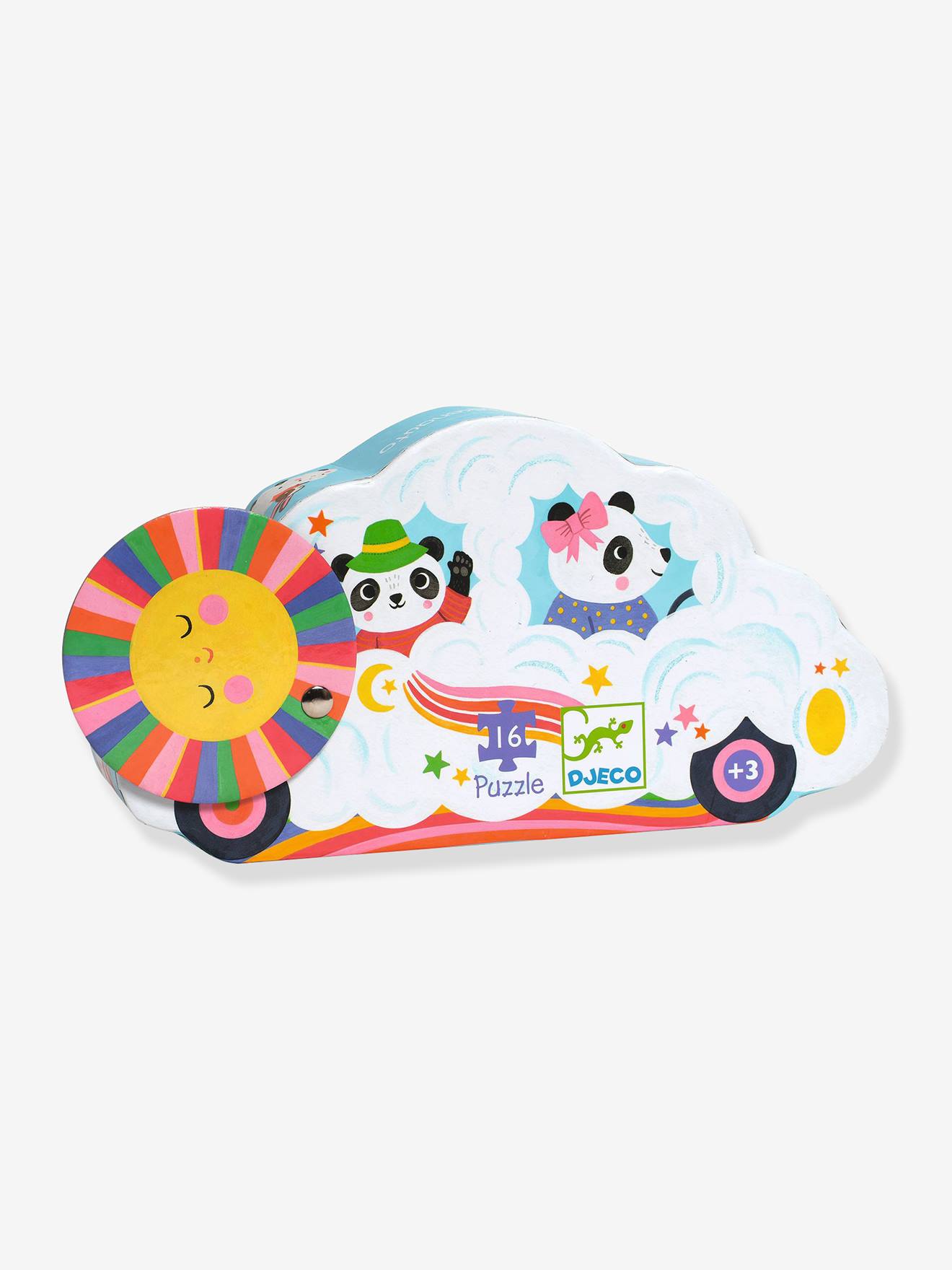 DJECO puzzel 16 stukjes wolkenauto meerkleurig