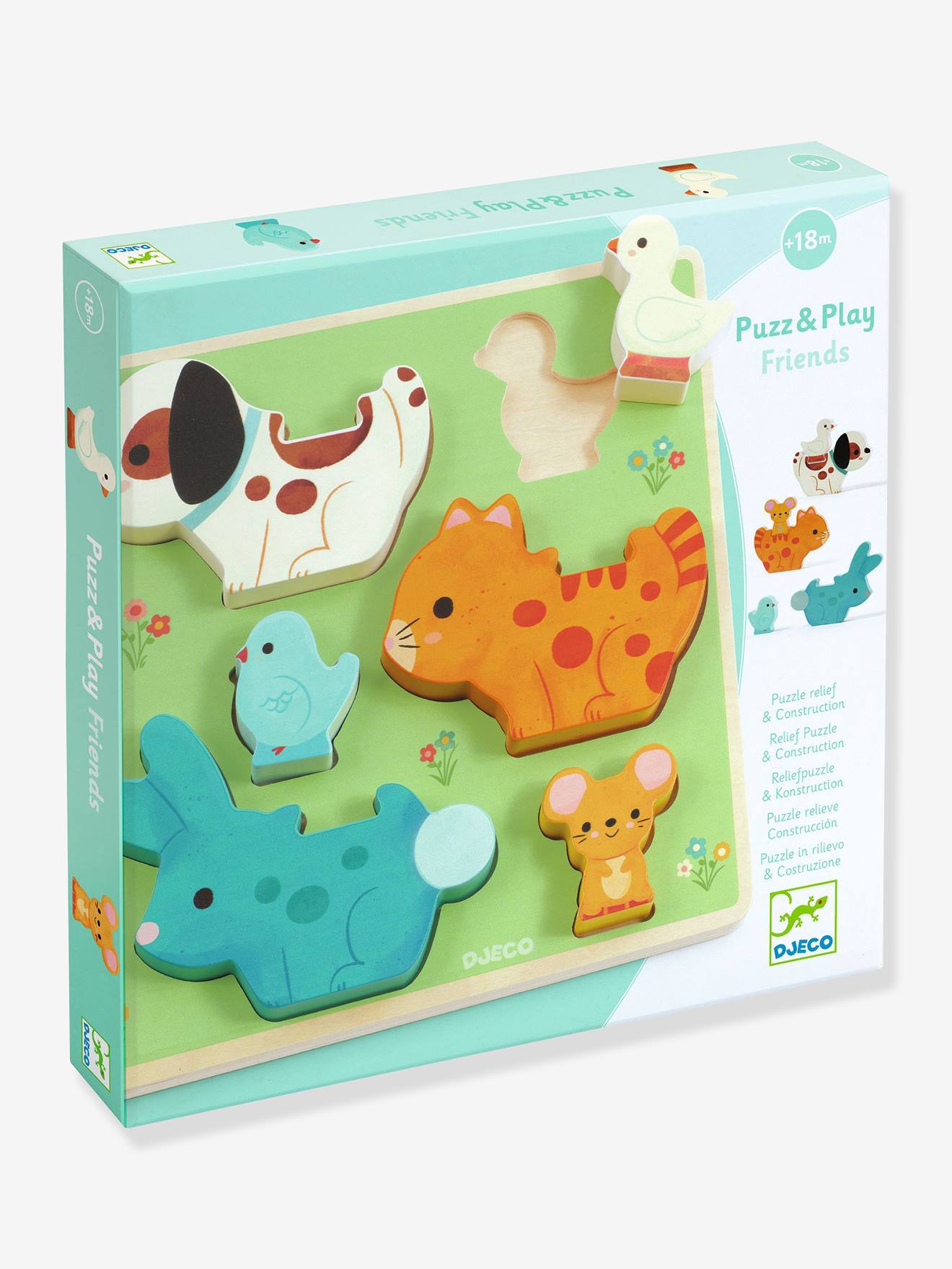 Houten puzzel DJECO groen