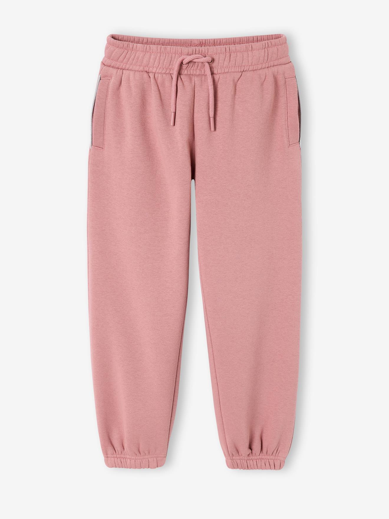 Joggingbroek voor meisjes Basics lang koord oudroze