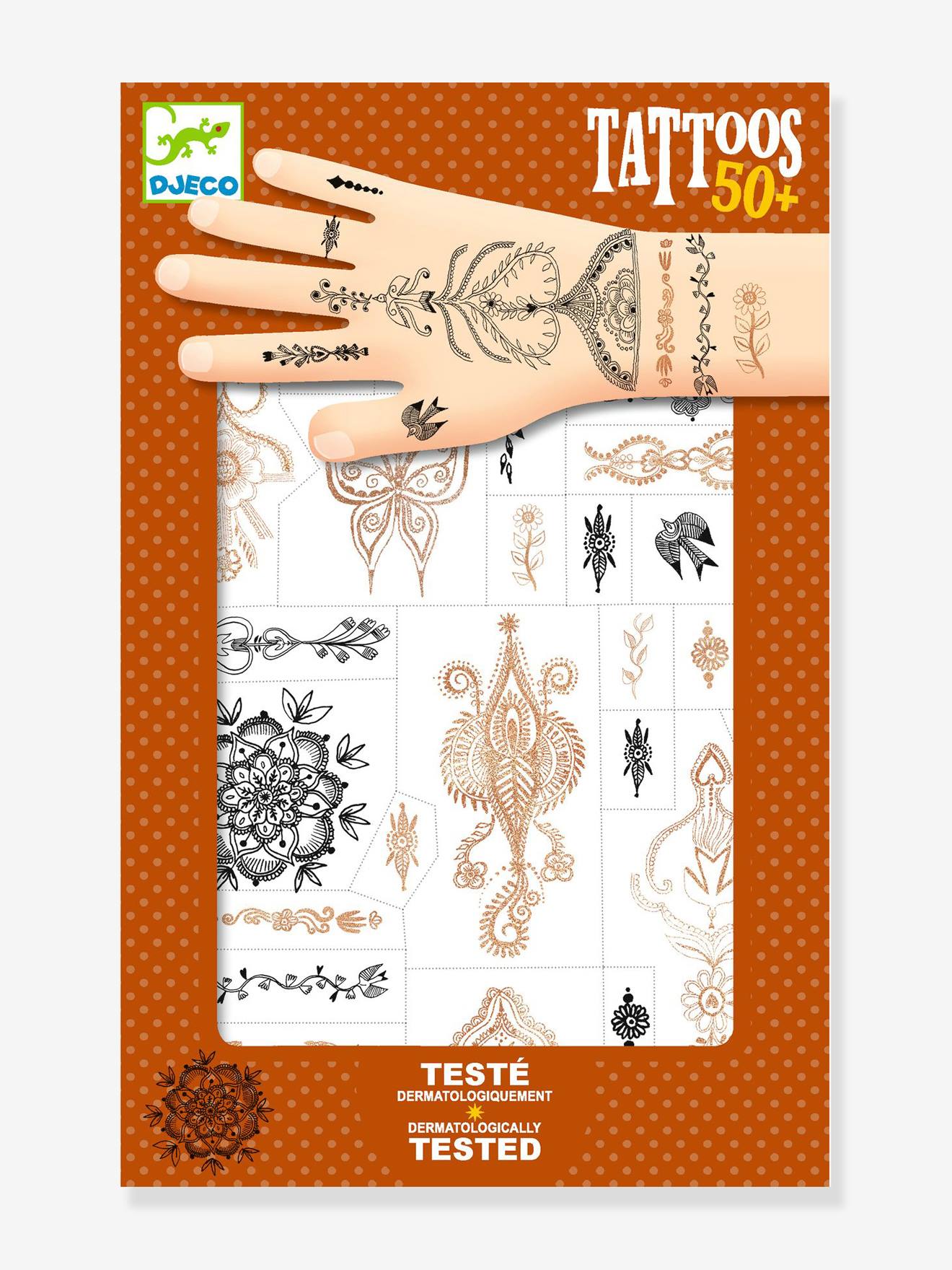 DJECO tijdelijke tattoos Oriëntaalse sfeer sinaasappel