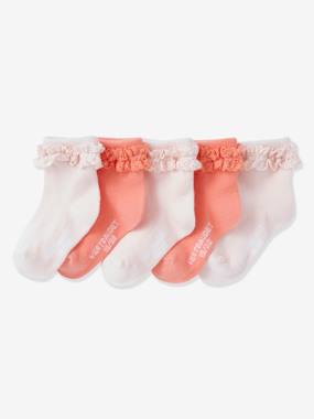 Set van 5 paar halfhoge sokken meisjes (baby) set poederroze kopen? Lees eerst dit