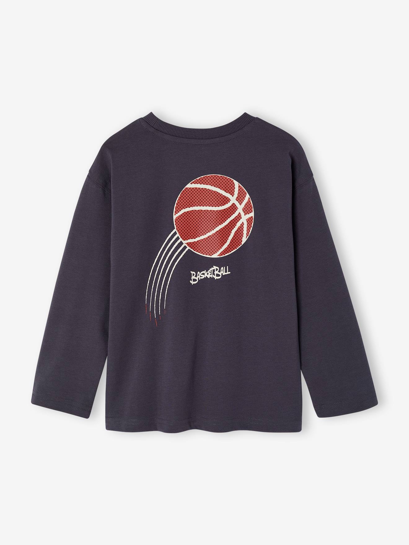 Jongensshirt met lange mouwen leigrijs