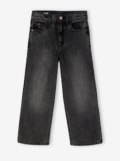 Meisje-Ruime meisjesjeans MorphologiK met een smalle taille 