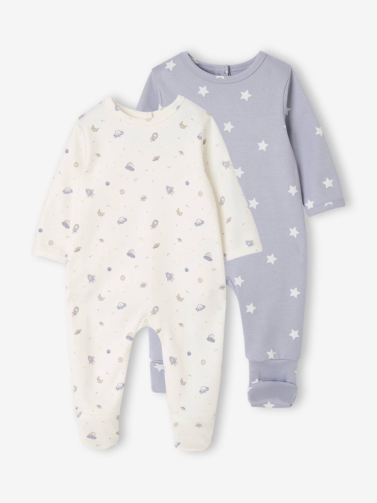 Set van 2 boxpakken voor baby's hemelsblauw