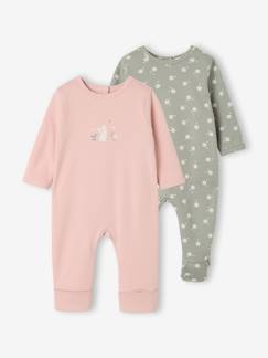 Baby-Pyjama, surpyjama-Set van 2 boxpakken met rugsluiting voor baby's
