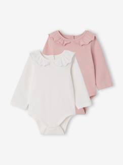 Baby-Body-Set van 2 newborn rompers met kraag