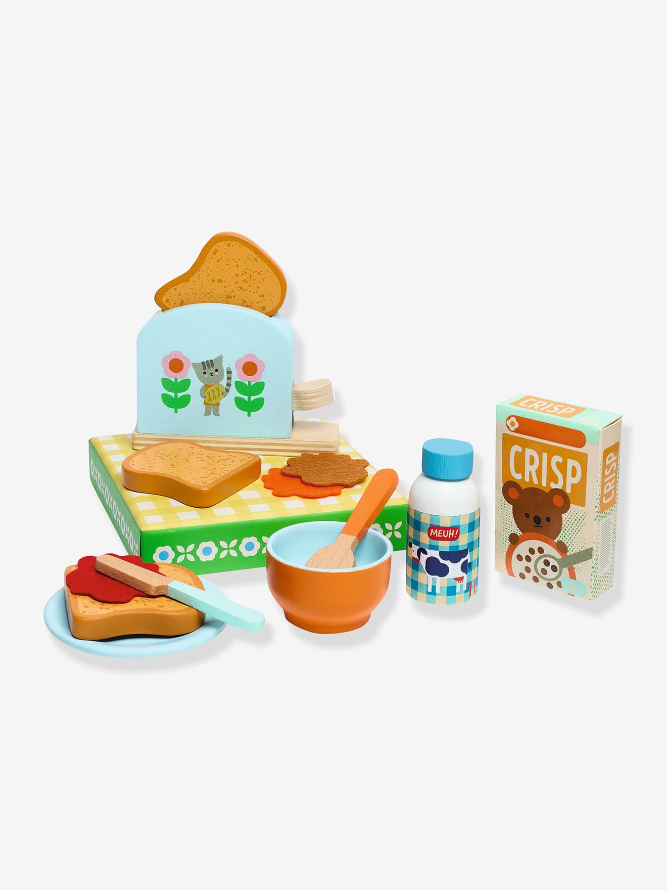 DJECO ontbijtset meerkleurig