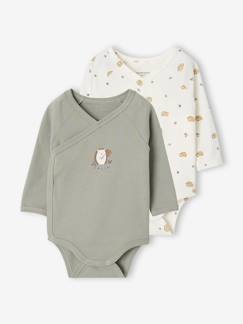 Baby-Body-Set van 2 babyrompertjes met lange mouwen