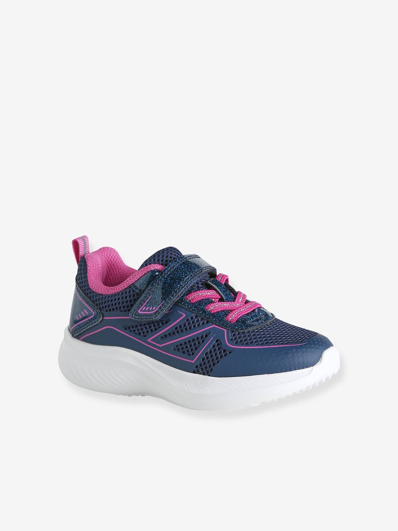 Meisjessneakers met klittenband paars