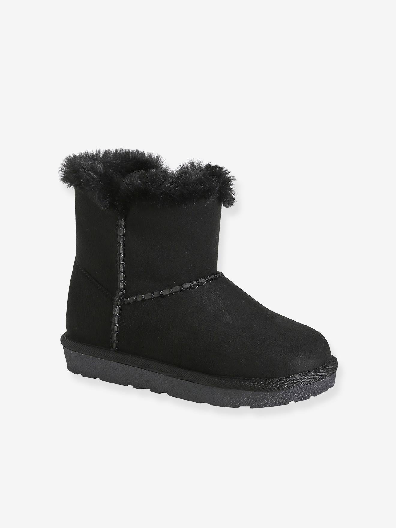 Meisjes sneeuwboots met rits zwart