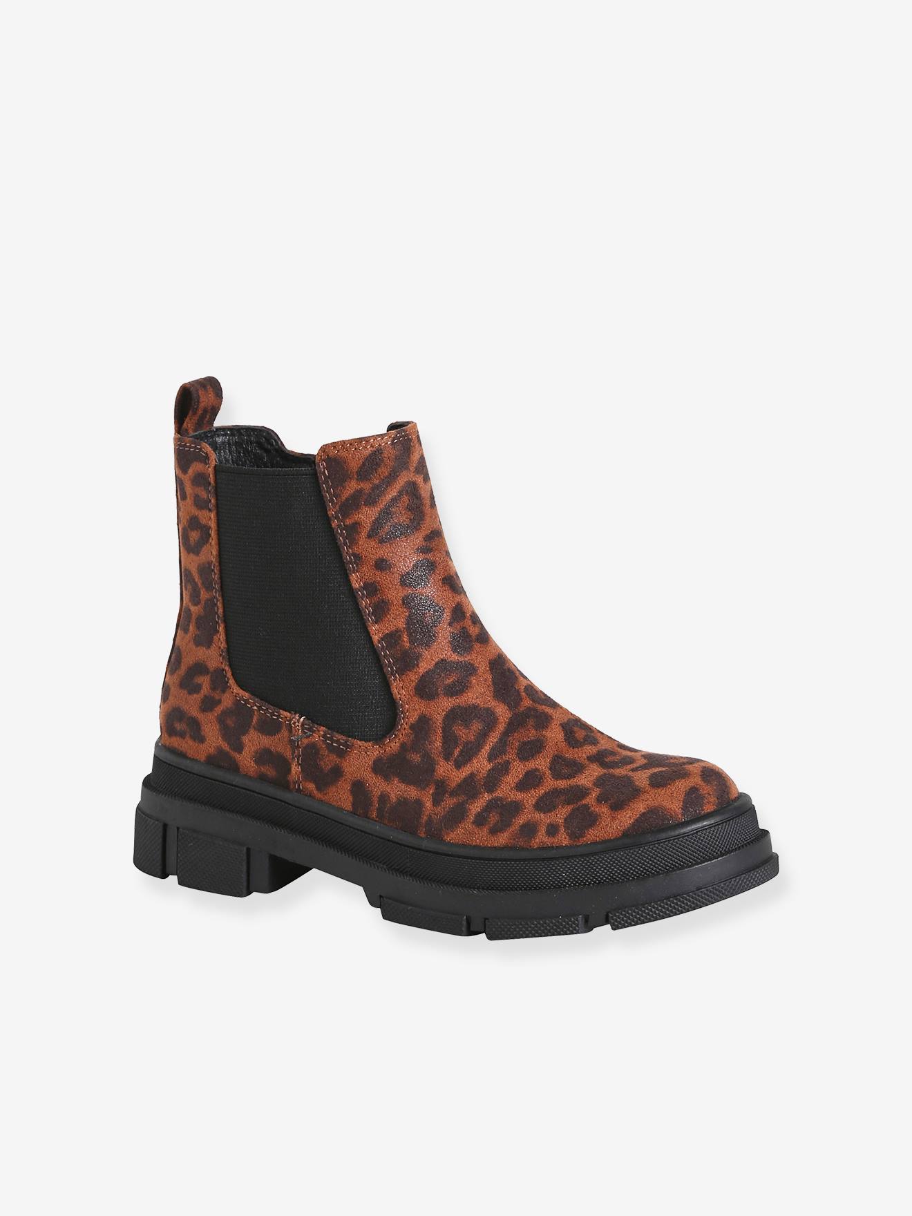 Meisjesboots met rits gemêleerd bruin