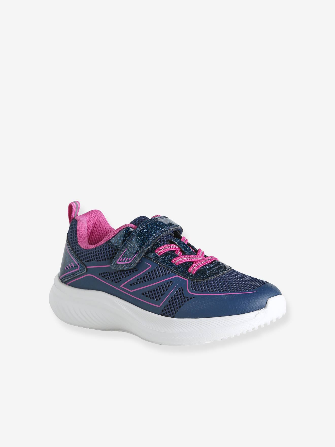Meisjessneakers met klittenband paars