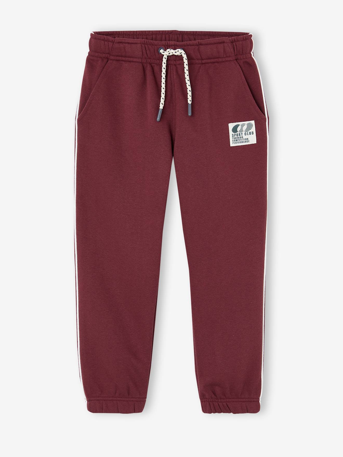 Jongensjoggingbroek bordeauxrood