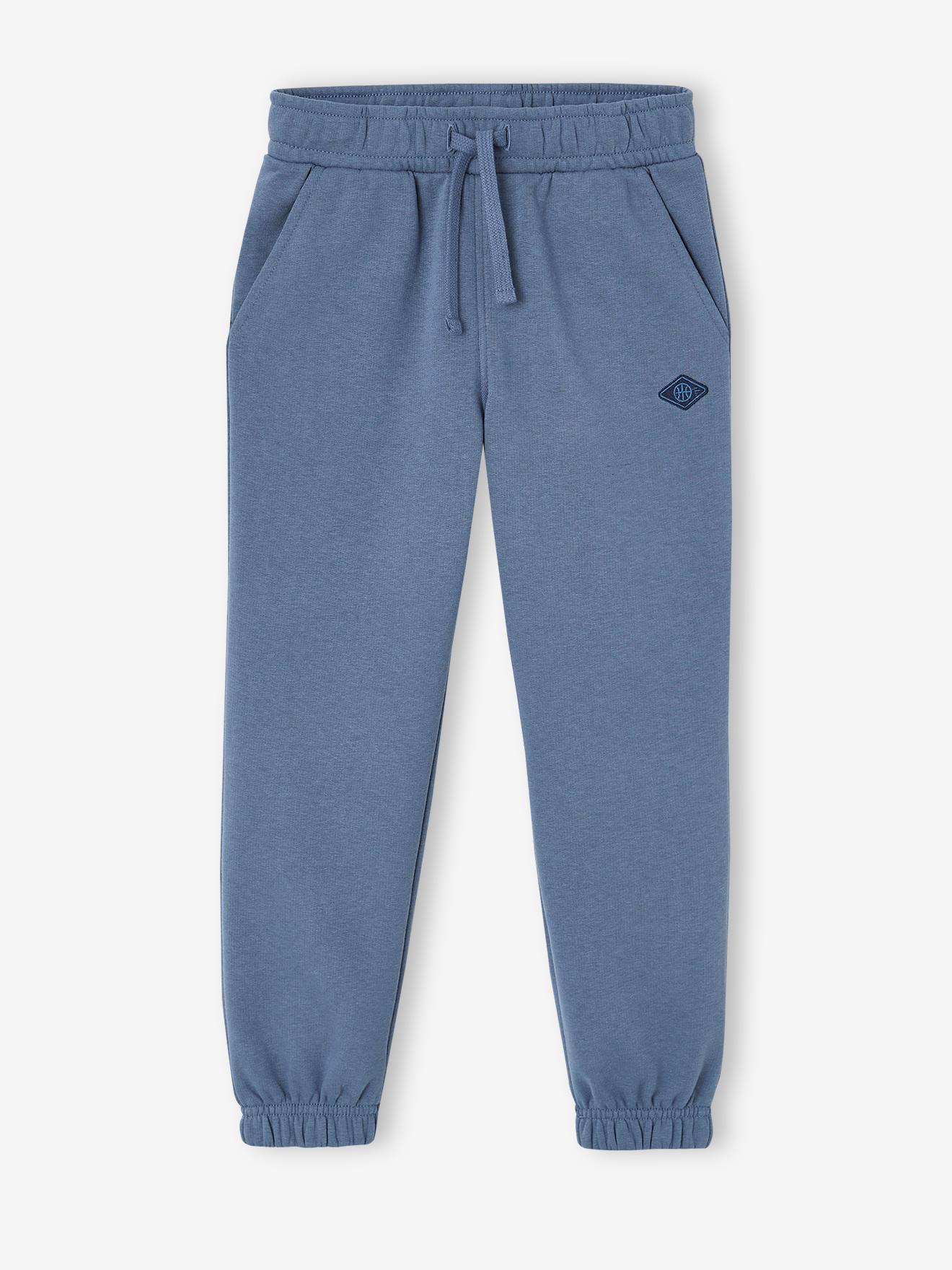 Basic joggingbroek jongen jeansblauw