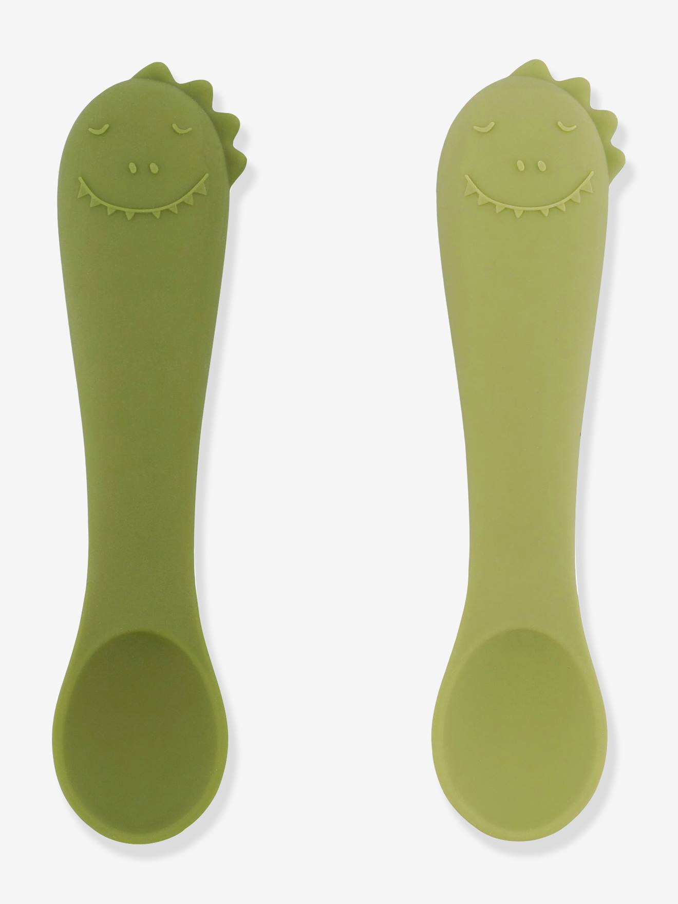 Set van 2 babylepels Mr. Lion groen