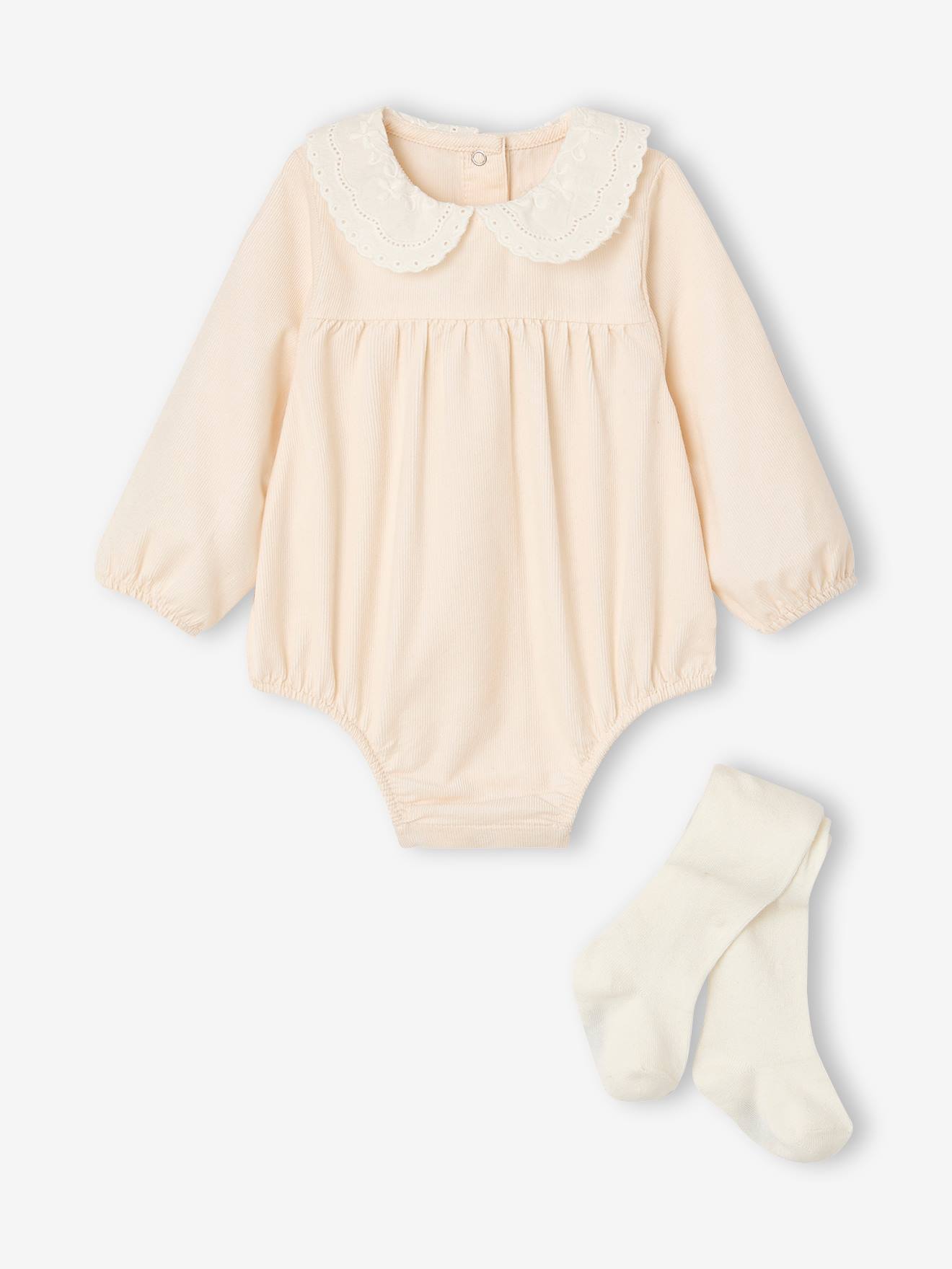 Set romper en maillotjes newborn ecru