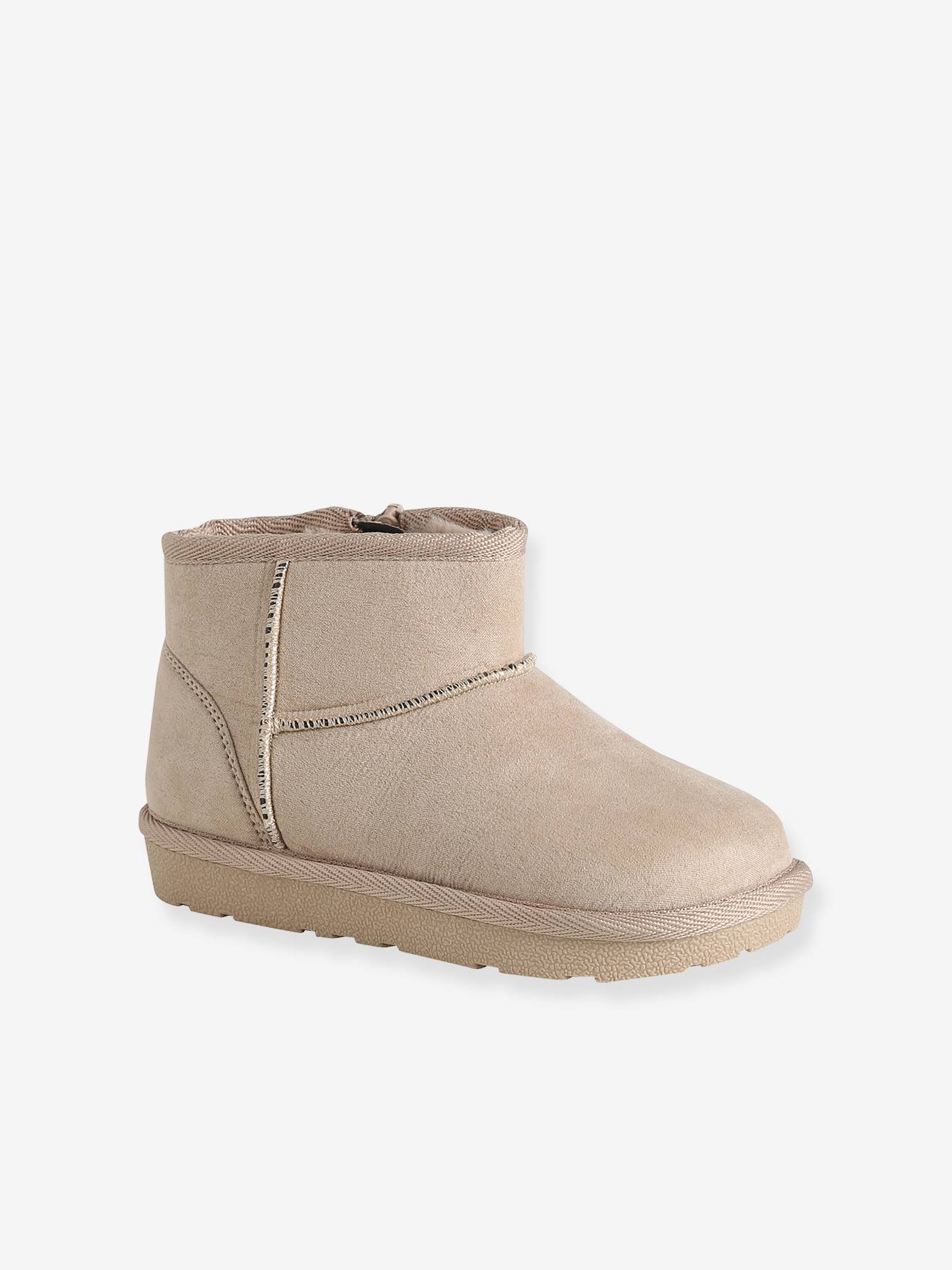 Meisjeslaarsjes met rits taupe