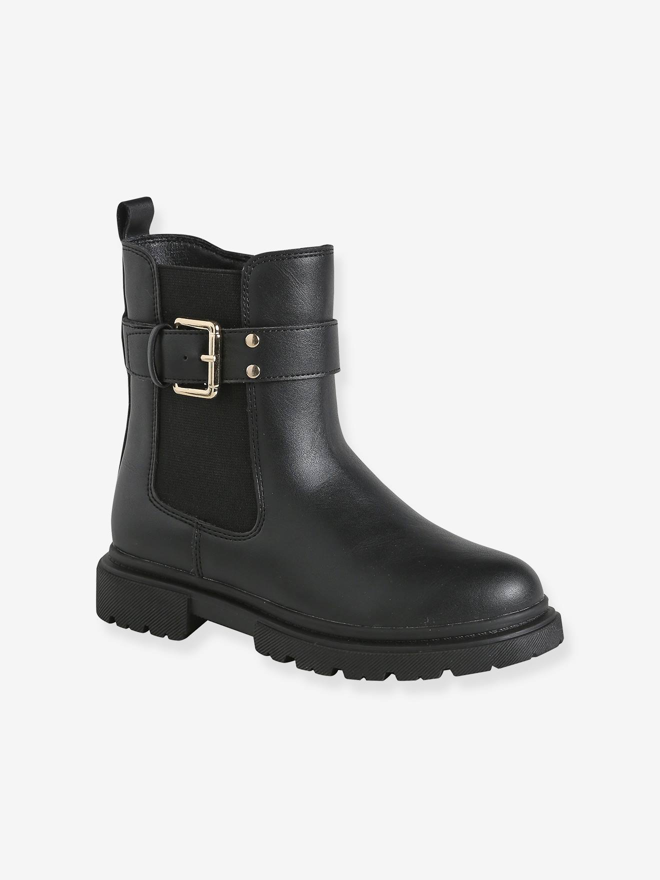 Meisjesboots met rits zwart