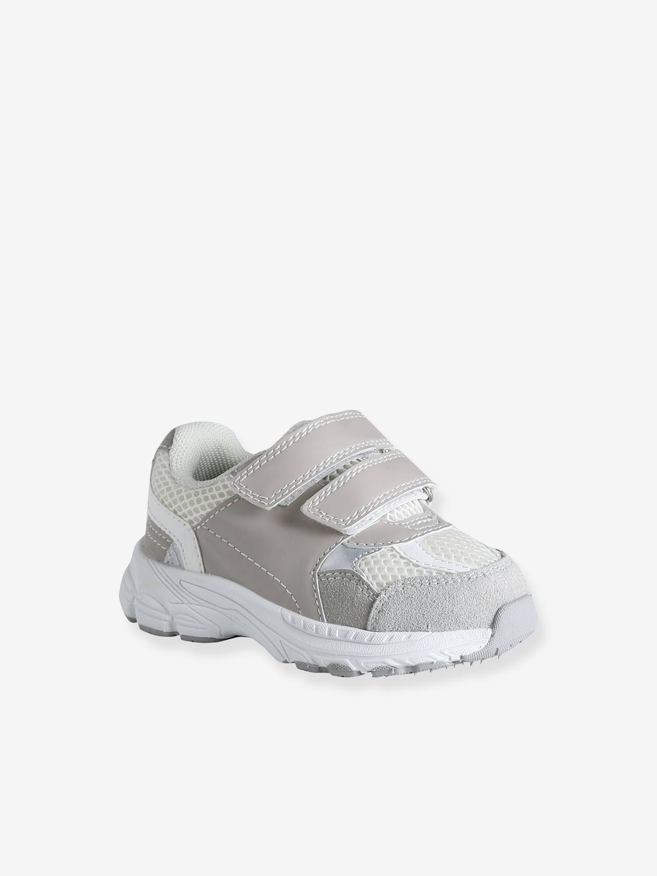 Babysneakers met klittenband grijs