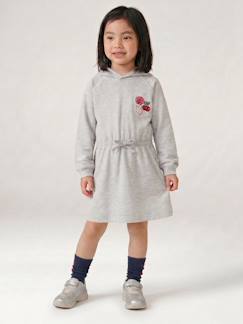 Meisje-Korte sweatjurk met capuchon meisje