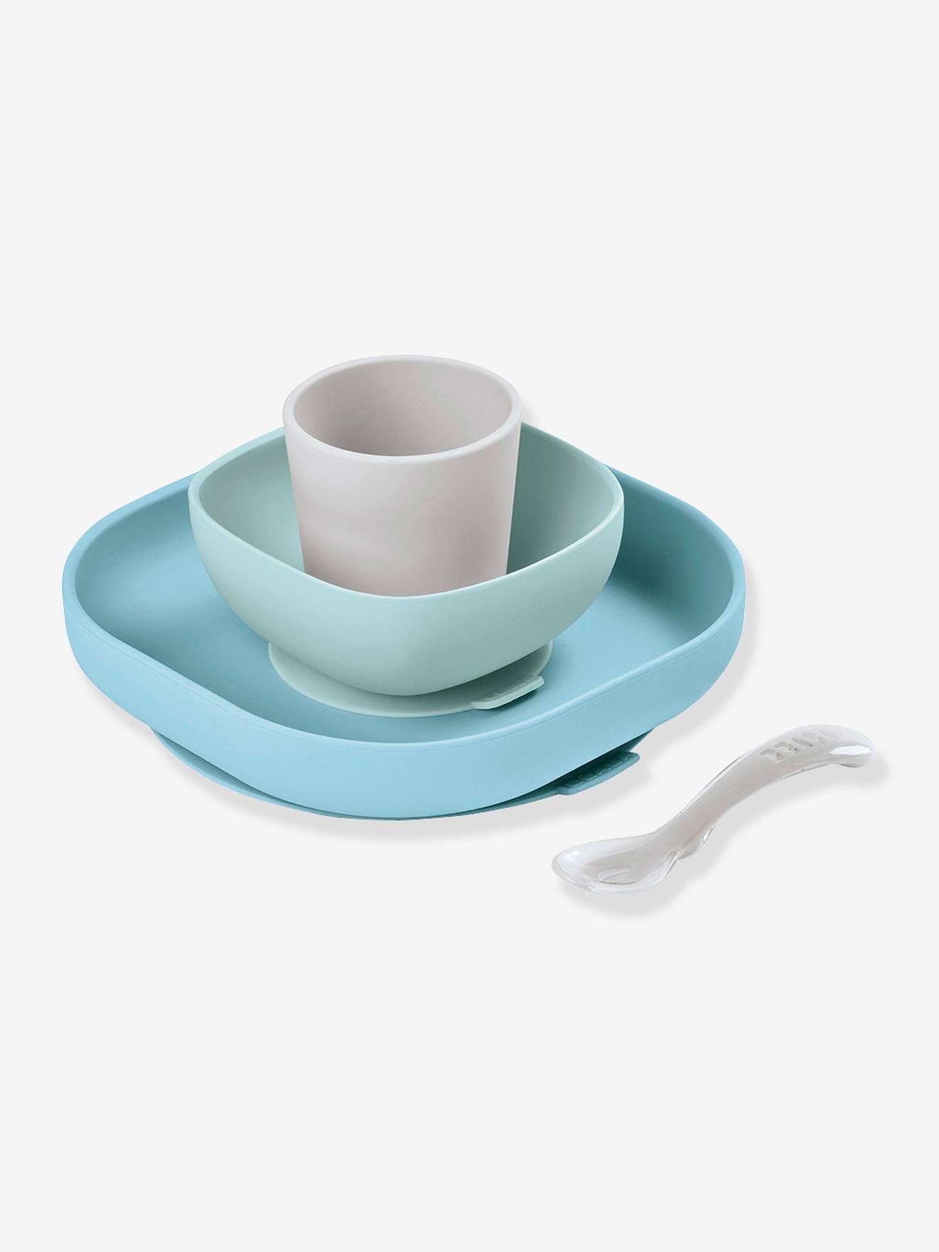 Serviesset 4 items silicone BEABA jungle afbeelding