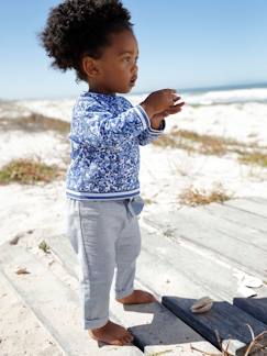 Baby-Broek voor babymeisje met strepen en elastische taille