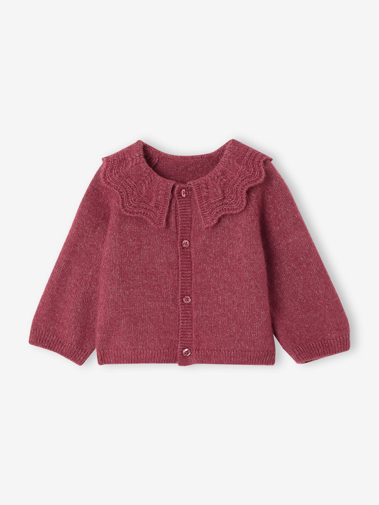 Babyvestje met lange mouwen framboos