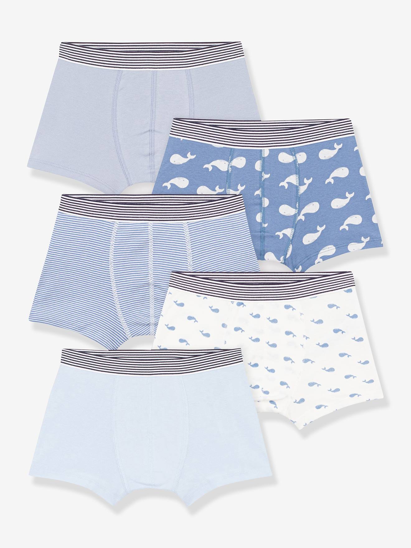 Set van 5 PETIT BATEAU boxers blauw
