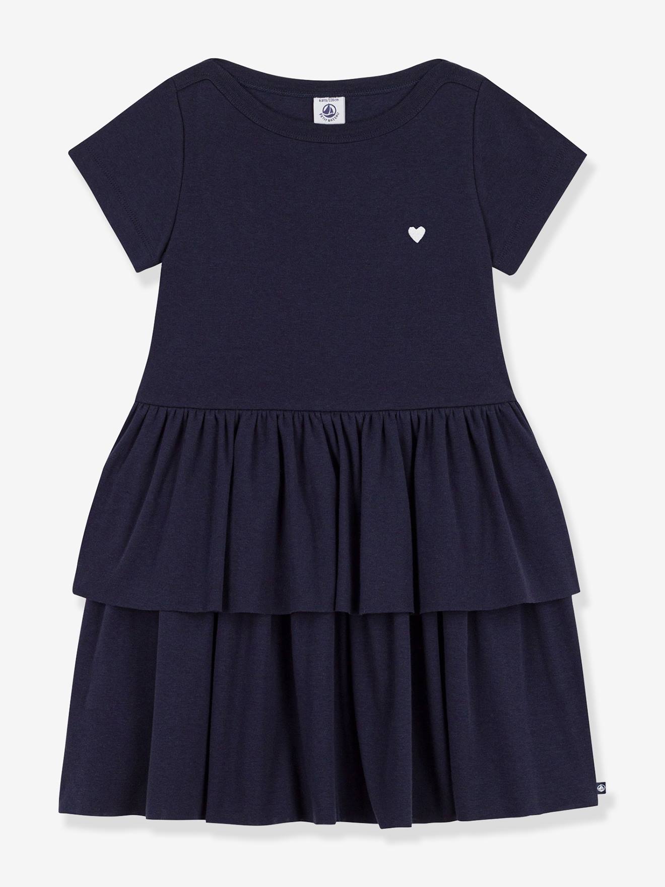 Jurk met korte mouwen marineblauw
