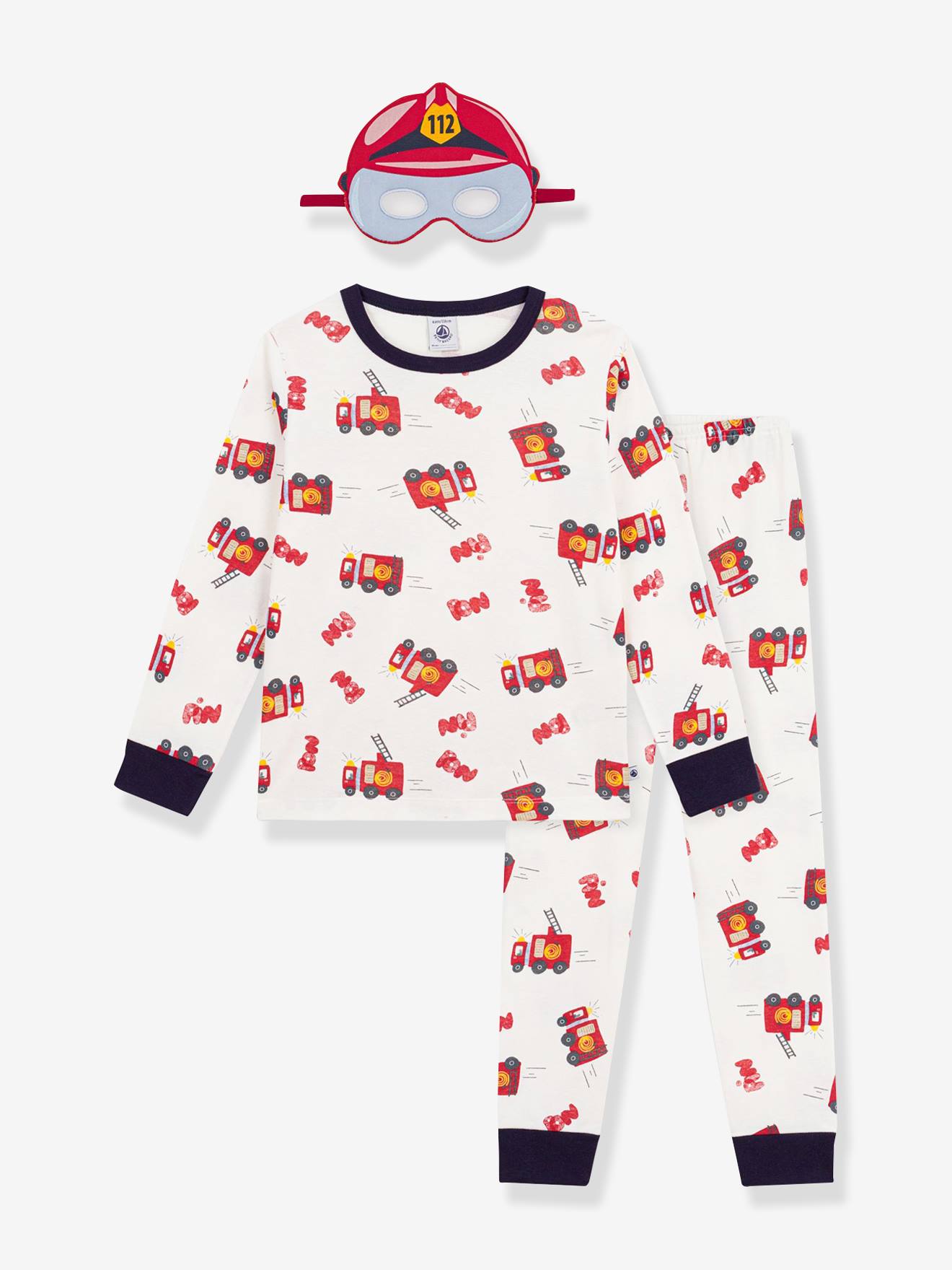Pyjama met masker PETIT BATEAU wit