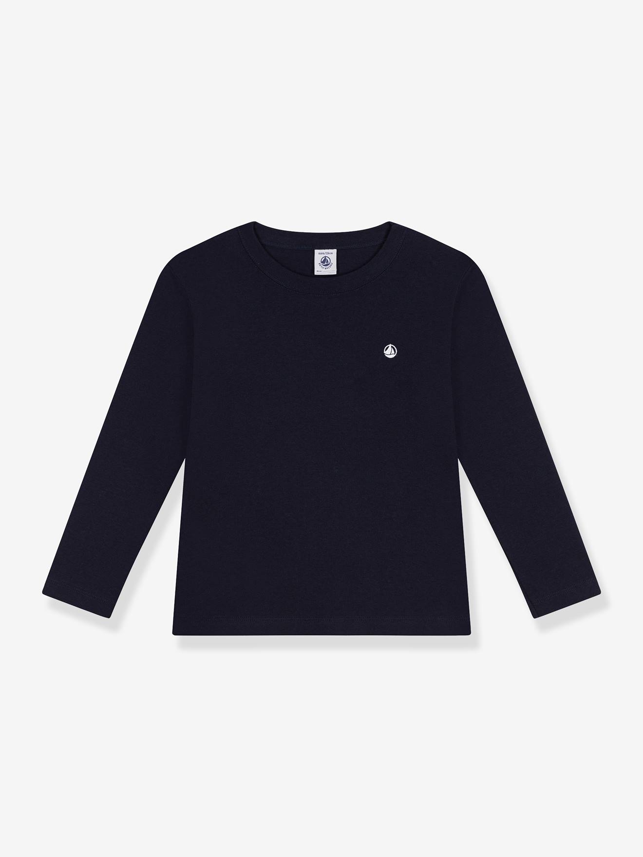 T-shirt met lange mouwen PETIT BATEAU marineblauw