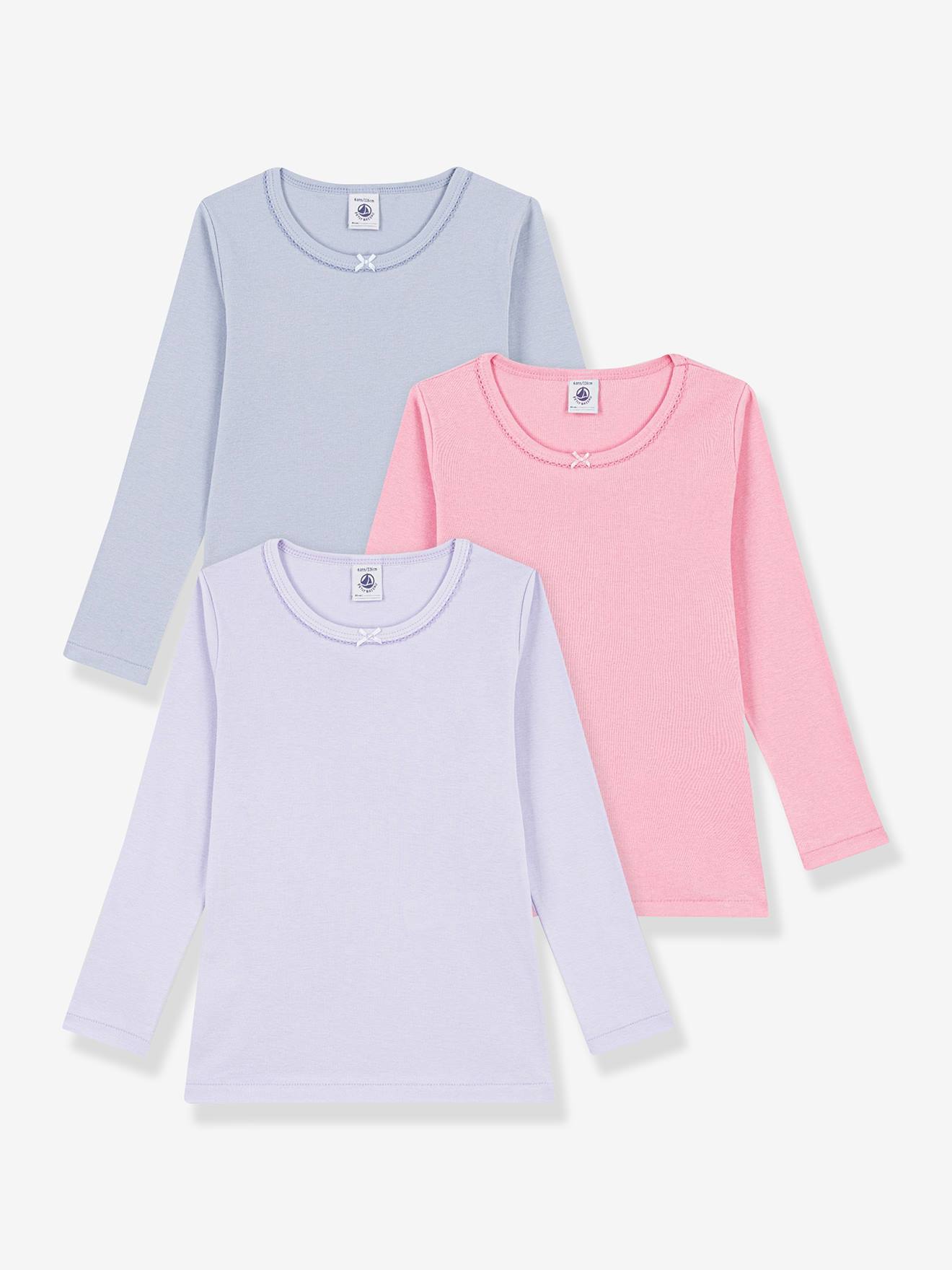 Set van 3 T-shirts met lange mouwen meerkleurig