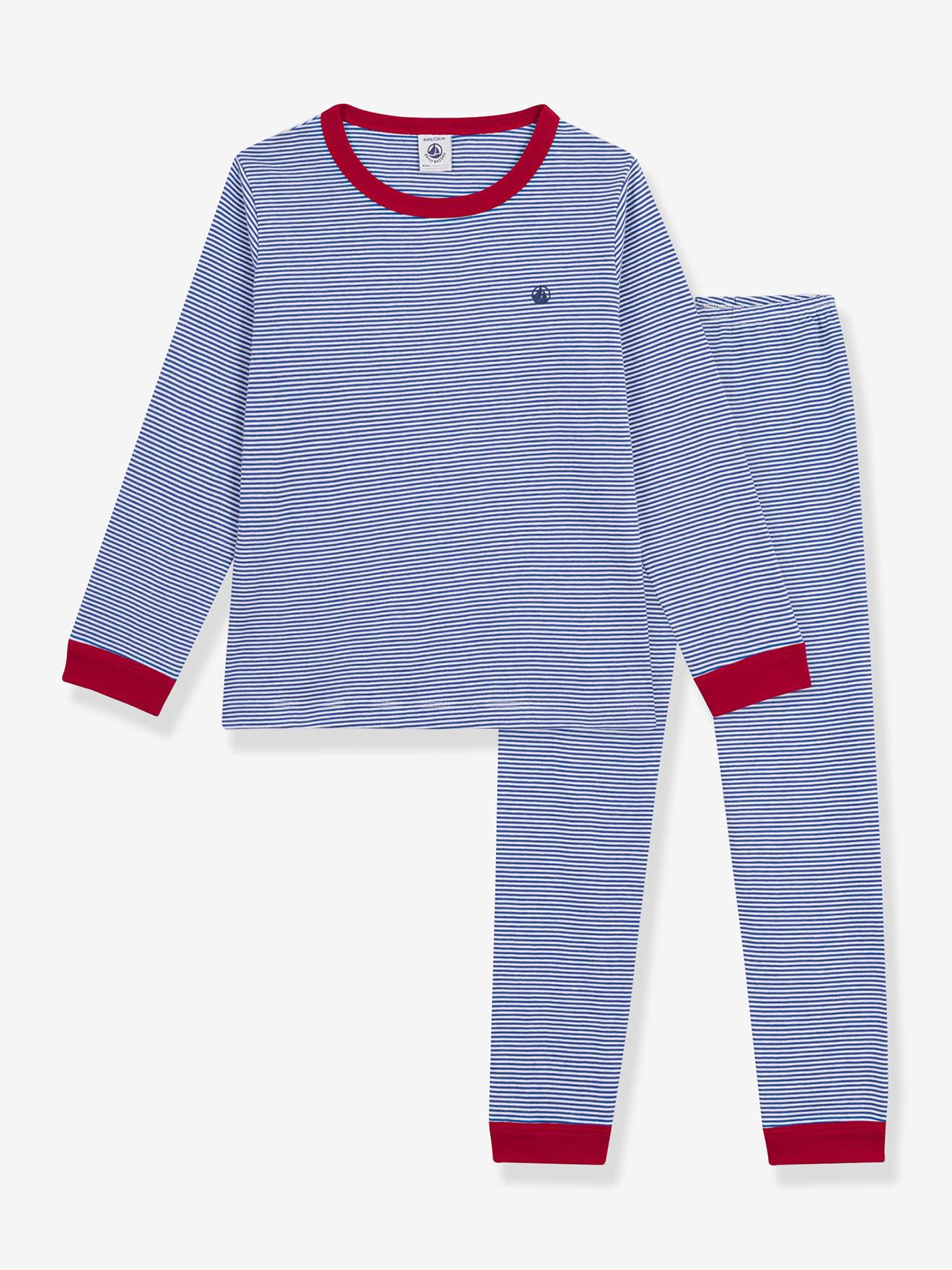 Gestreepte kinderpyjama PETIT BATEAU blauw