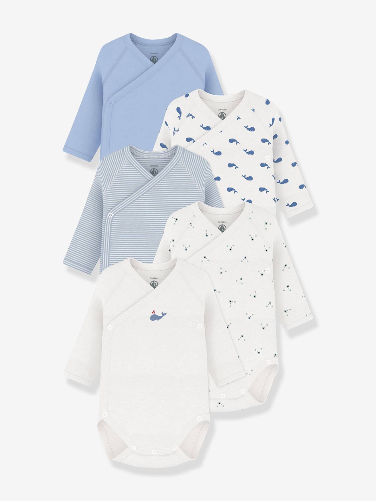 Set van 5 overslagrompers blauw