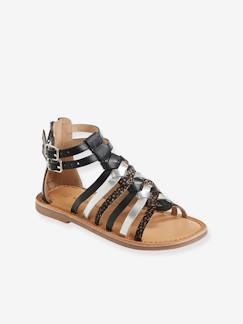 -Hoge leren sandalen voor meisjes