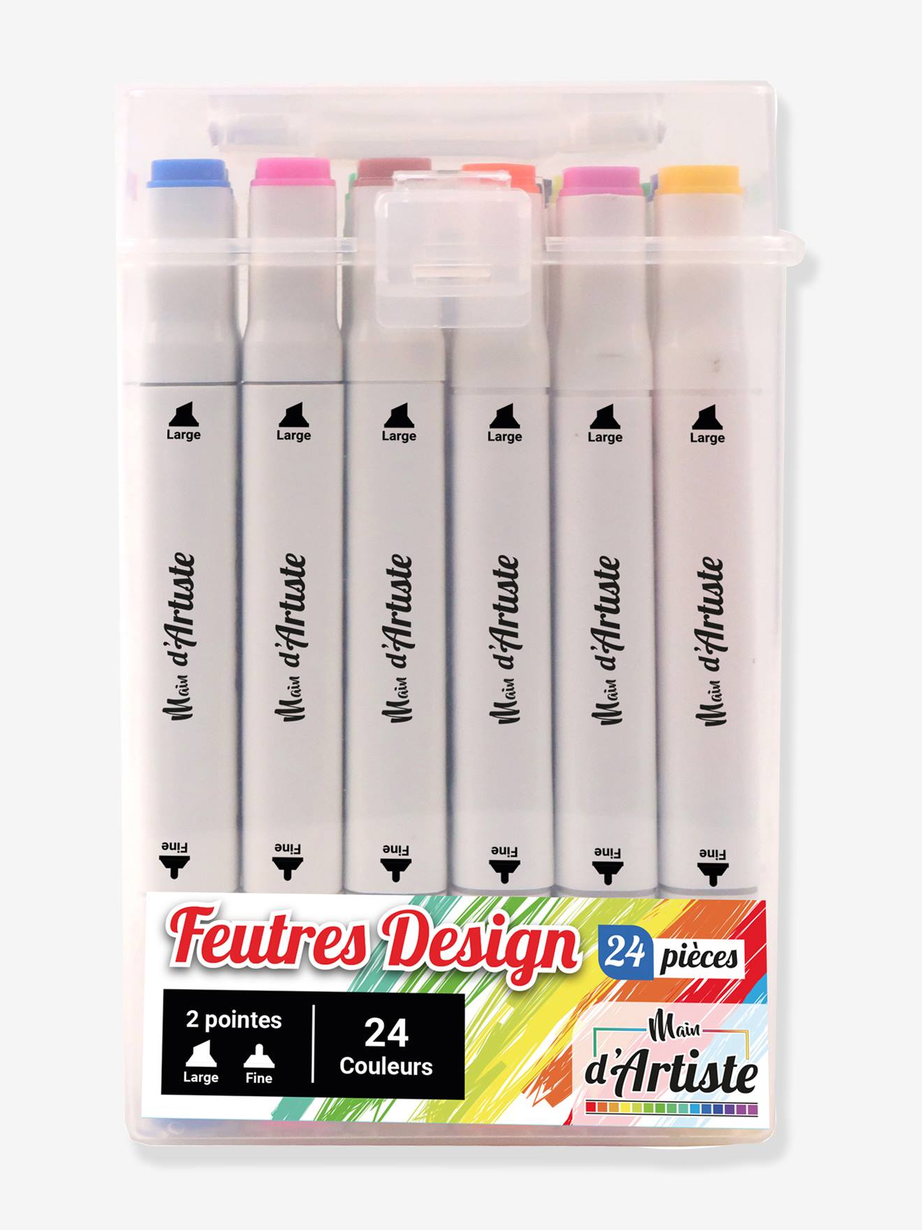 24 alcoholmarkers MAIN D'ARTISTE meerkleurig