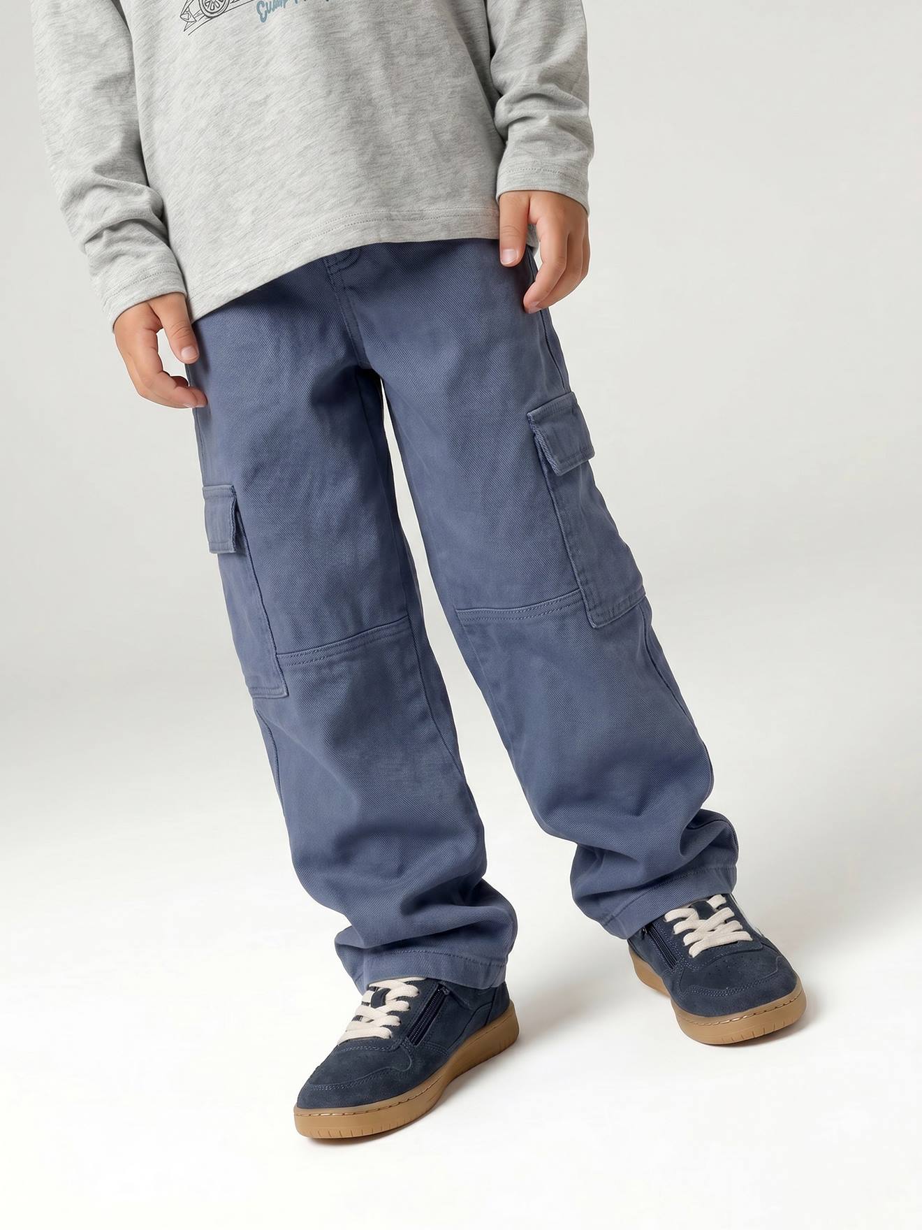 Battlebroek voor jongens jeansblauw