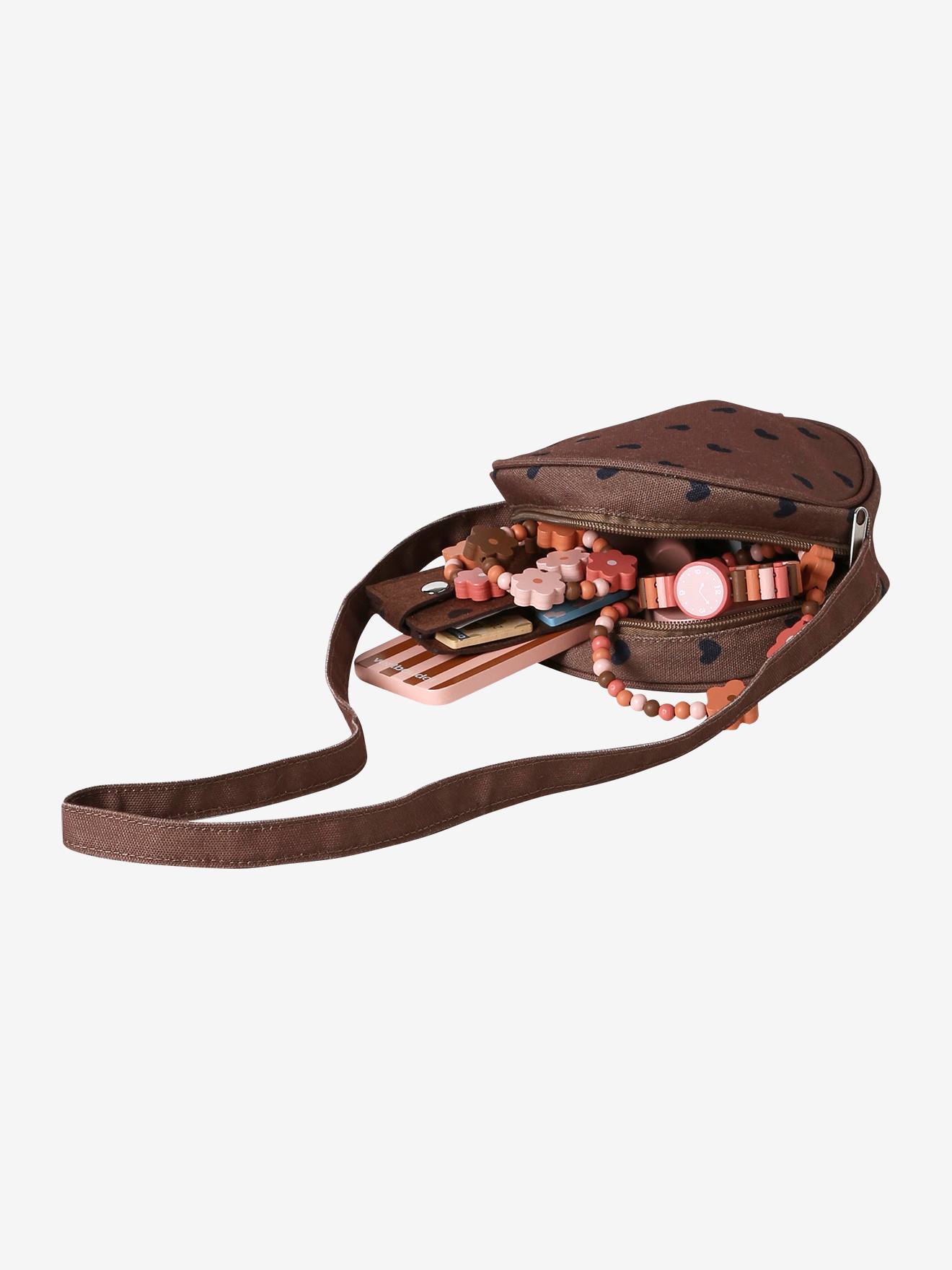 FSC® houten handtas met accessoires bruin