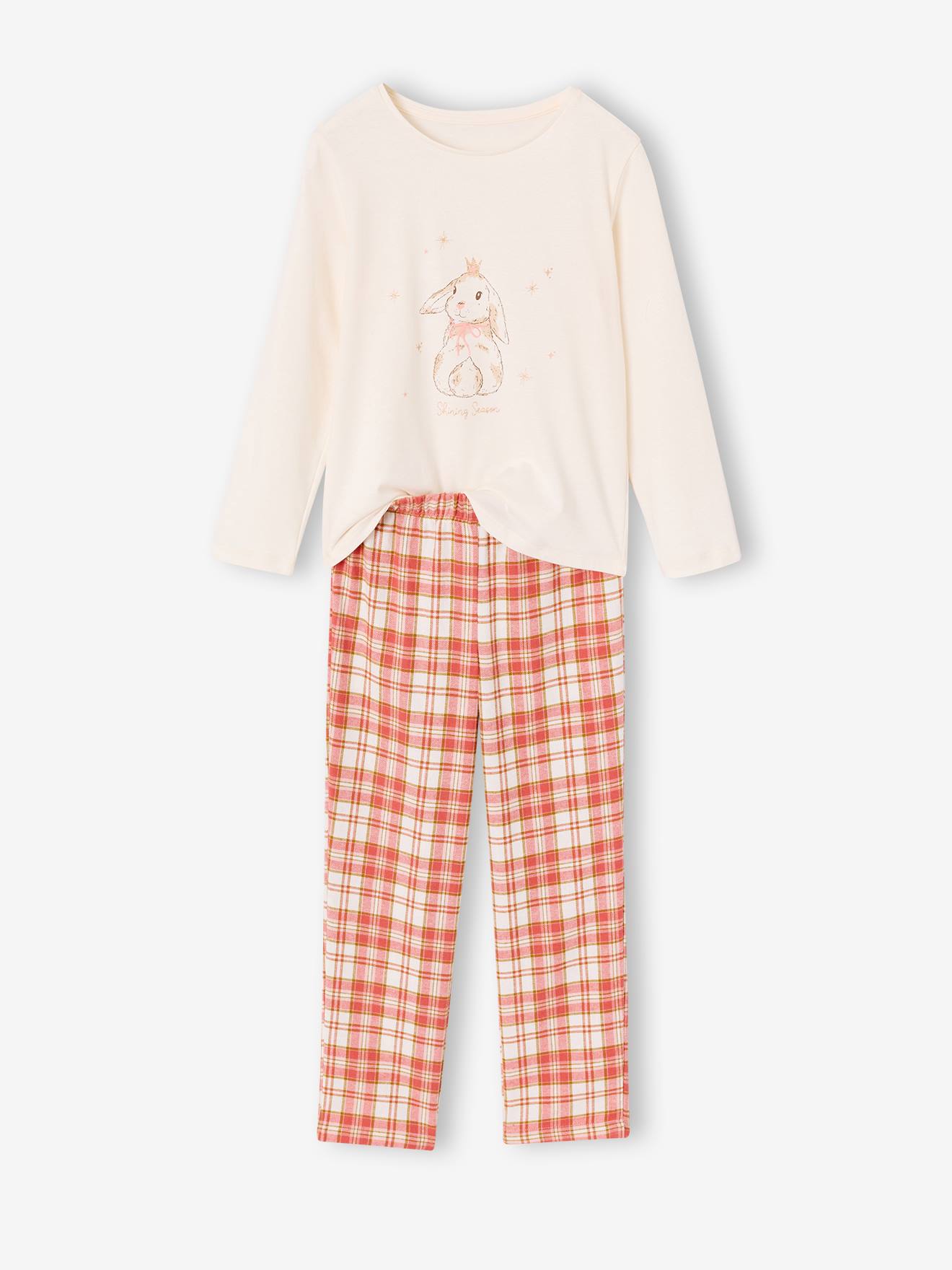 Meisjespyjama met broek beige