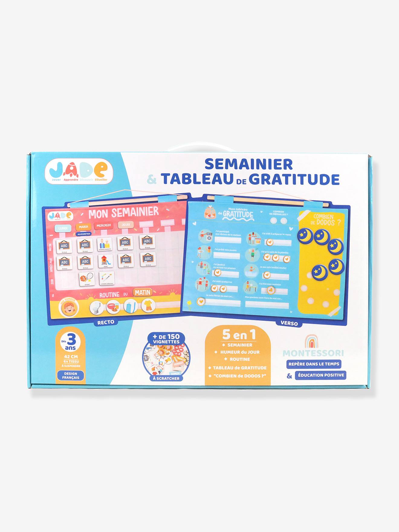 J.A.D.E Montessori weekkalender meerkleurig