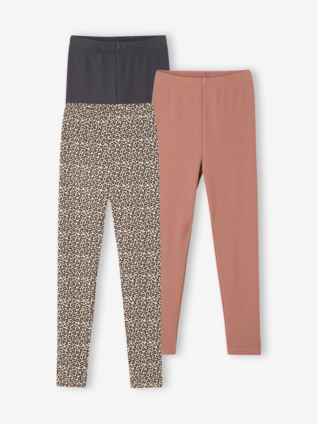 Set van 3 meisjesleggings vanille
