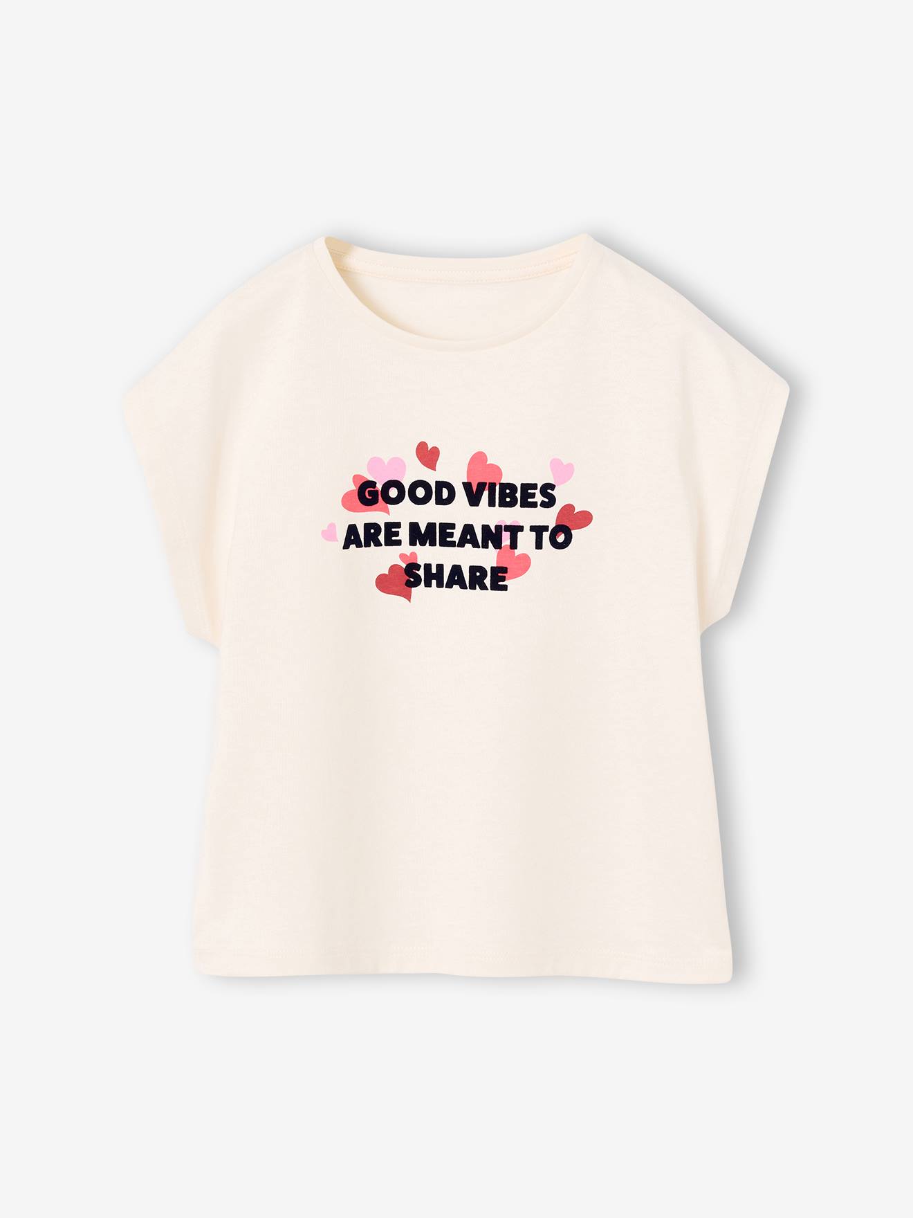 T-shirt met korte mouwen ecru