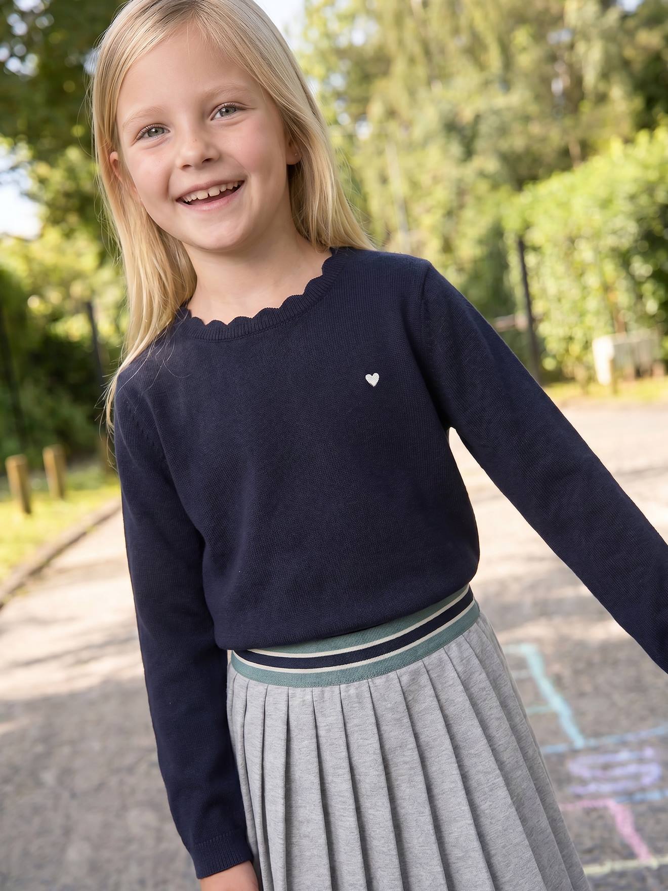 Meisjestrui BASICS personaliseerbaar marineblauw
