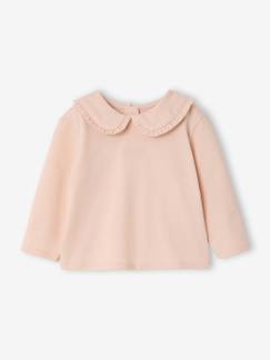 Baby-Baby T-shirt met lange mouwen en claudinekraag