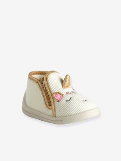 Schoenen-Baby schoenen 17-26-Canvas sloffen met rits voor baby's