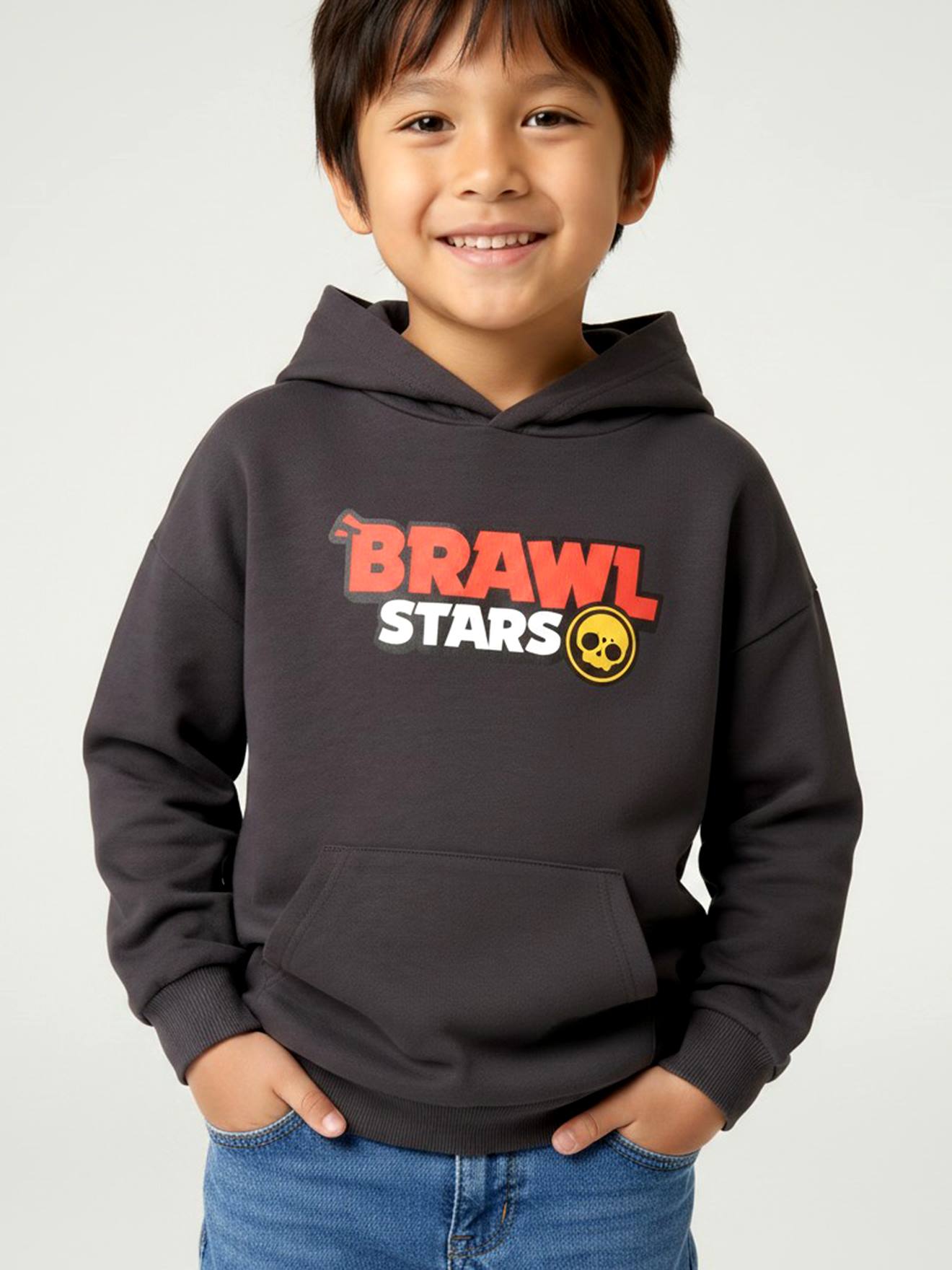 Jongenshoodie Brawl Stars antraciet