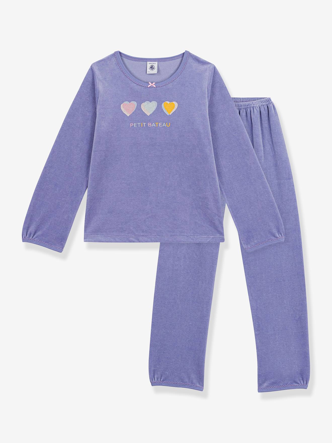 Kinderpyjama PETIT BATEAU hartjes blauw