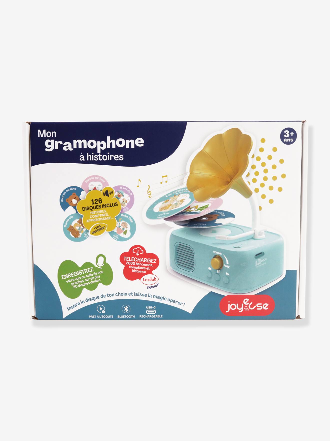 JOYEUSE verhalengrammofoon meerkleurig