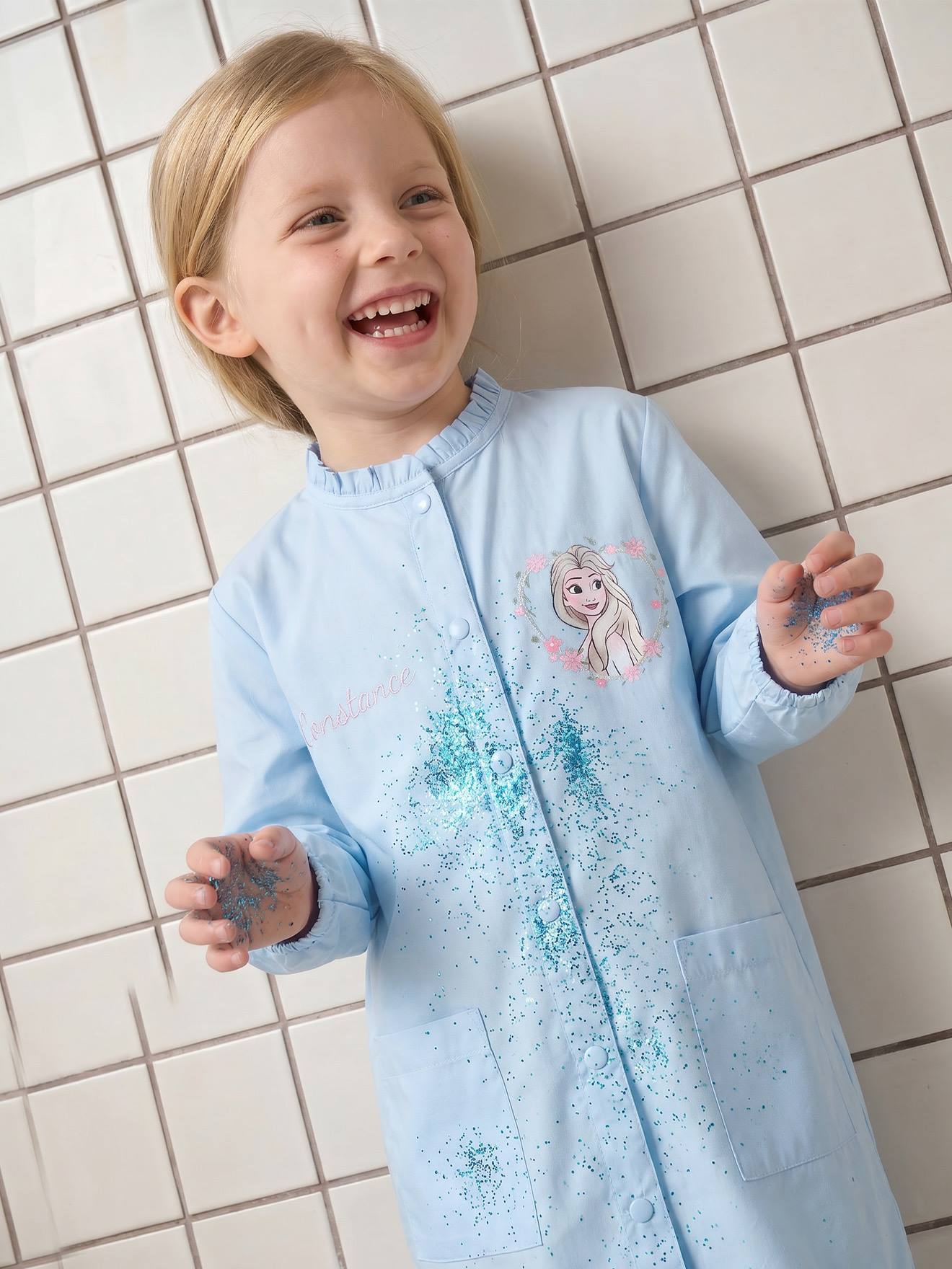 Personaliseerbare FROZEN-schort hemelsblauw