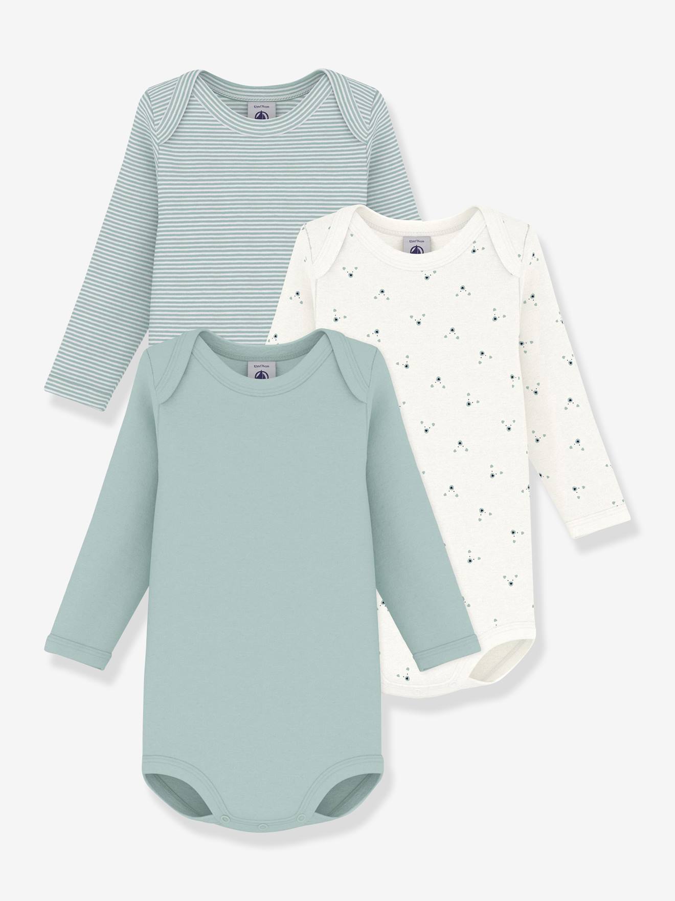 Set van 3 babyrompers lichtgroen
